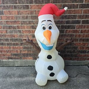 Disney Gemmy Olaf Airblown Inflatable 3.5 Ft Christmas Outdoor Yard Decor LED